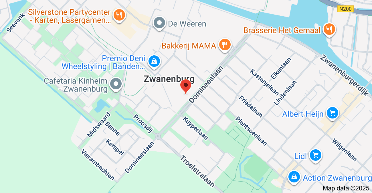 Kaart met de locatie van Inkture in Zwanenburg