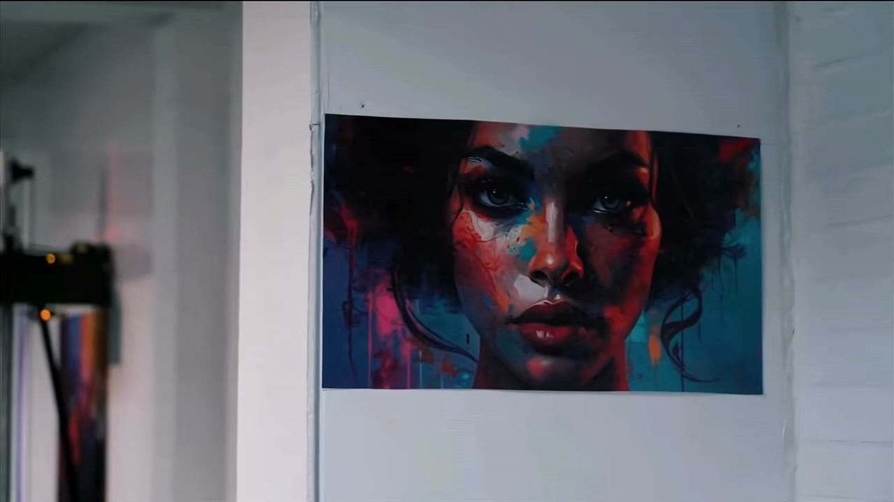 Kleurrijke muurprint direct op de wand geprint